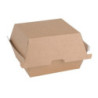 Väikesed komposteeritavad hamburgerikarbid 112mm - komplekt 150 Kraft Fiesta