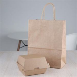 Väikesed komposteeritavad hamburgerikarbid 112mm - komplekt 150 Kraft Fiesta