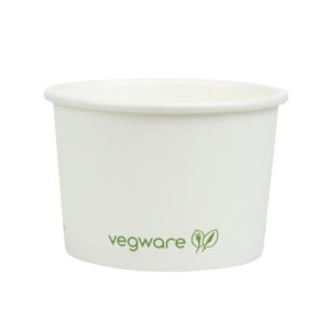 Kuumade toitude komposteeritavad potid 110 ml - 1000 tüki Vegware - Praktilised ja keskkonnasõbralikud