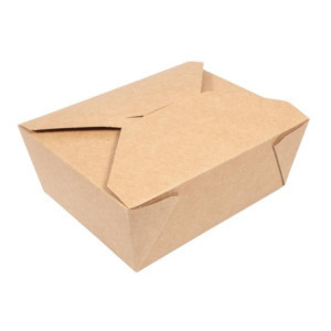 Kõdunevast pappkarbist toidukarbid nr 3 1800 ml - 180 tk komplektis - Vegware - Keskkonnasõbralikud ja praktilised!