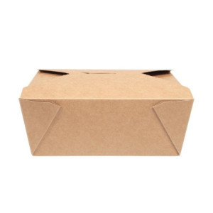 Kõdunevast pappkarbist toidukarbid nr 3 1800 ml - 180 tk komplektis - Vegware - Keskkonnasõbralikud ja praktilised!