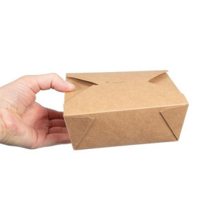 Kõdunevast pappkarbist toidukarbid nr 3 1800 ml - 180 tk komplektis - Vegware - Keskkonnasõbralikud ja praktilised!