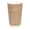 Puidust topeltseinaga komposteeritavad kuumade jookide tassid 455 ml - 500 tükki Vegware'ilt