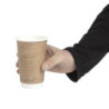 Puidust topeltseinaga komposteeritavad kuumade jookide tassid 455 ml - 500 tükki Vegware'ilt