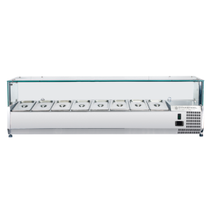 Saladette Jahutatud Klaasitud Pealepandav - 8 x GN 1/3 - Dynasteel