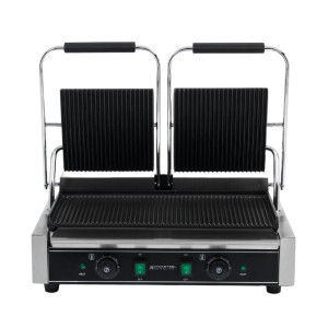 Grill Panini Double - Rihveldatud Plaadid - Dynasteel