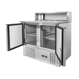 Jahutatud pitsa mööbel - 2 ust - 5 GN 1/6 anumat - Dynasteel