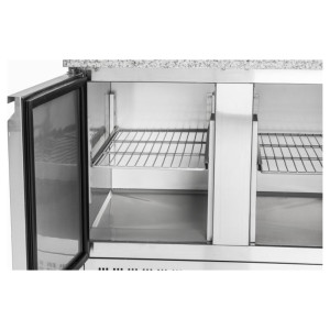Jahutatud pitsa mööbel - 2 ust - 5 GN 1/6 anumat - Dynasteel
