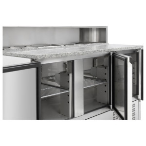 Külmutatud pitsa mööbel - 3 ust - 8 GN 1/6 anumat - Dynasteel