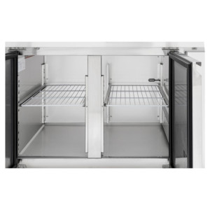 2-ukseline GN1/1 külmlaud - Sügavus 700 koos tagaservaga - Dynasteel