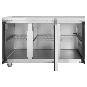 Kolmeukseline GN1/1 külmlaud - Sügavus 700 koos tagaservaga - Dynasteel