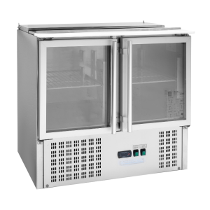 Saladette Compact - 2 klaasustega uksed avaneva katusega - Dynasteel