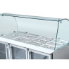 Saladette Jahutatud 4 GN 1/1 - 3 Klaasust - Dynasteel