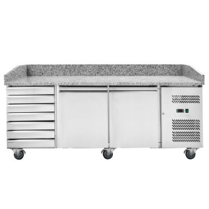 Pitsa mööbel 600x400 2 ust ja 7 sahtlit Dynasteel - Pitsa ettevalmistus