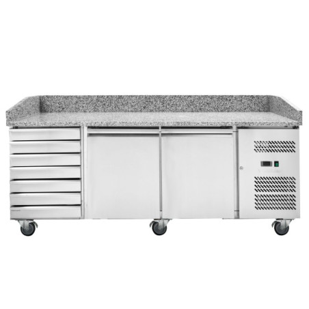 Pitsa mööbel 600x400 2 ust ja 7 sahtlit Dynasteel - Pitsa ettevalmistus
