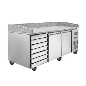 Pitsa mööbel 600x400 2 ust ja 7 sahtlit Dynasteel - Pitsa ettevalmistus