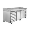 Pitsa mööbel 600x400 2 ust ja 7 sahtlit Dynasteel - Pitsa ettevalmistus