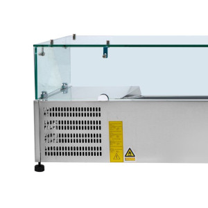 Saladette Jahutatud Klaasitud - 9 x GN 1/3 - Dynasteel