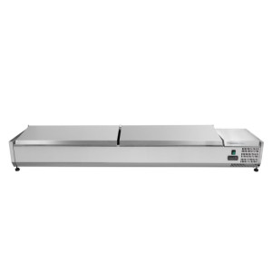 Saladette külmik, mida saab paigaldada roostevabast terasest kaanega - 9 x GN 1/3 - Dynasteel