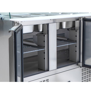Saladette külmik 4 GN 1/1 - 3 ust - Dynasteel