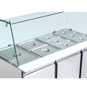 Saladette külmik 4 GN 1/1 - 3 ust - Dynasteel