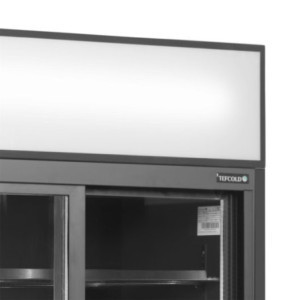 TEFCOLD Musta värvi 2 klaasustega külmvitriin 707 L