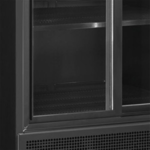 TEFCOLD Musta värvi 2 klaasustega külmvitriin 707 L