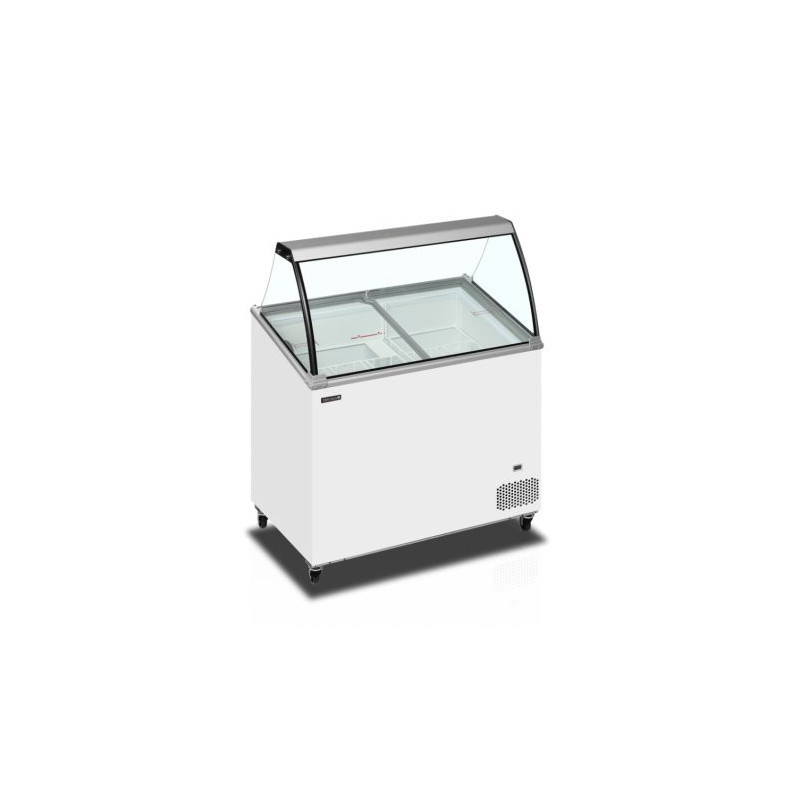 TEFCOLD Ice Cream Display - 264 L: Decorative Freezer for Ice Cream TEFCOLD Ice Cream Display - 264 L: Decorative Freezer for Ice Cream