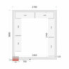 Panneau Chambre Froide TEFCOLD - 2700x3000x2120 mm | Isolation 80 mm