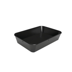 Esitlustaldrik 60S-210x280 mustast melamiinist - Bartscher kaubamärk