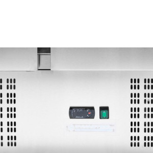 Meubel külmutatud pitsa jaoks roostevabast terasest katusega 8 x GN1/6 - 2 ust ja 2 sahtlit - Dynasteel