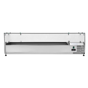 Saladette külmik klaasiga - 7 x GN 1/3 - Dynasteel