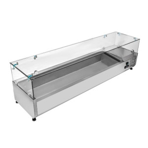 Saladette Jahutatud Klaasitud Pealepandav - 8 x GN 1/3 - Dynasteel