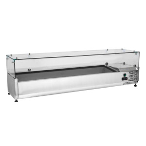 Saladette Jahutatud Klaasitud Pealepandav - 8 x GN 1/3 - Dynasteel