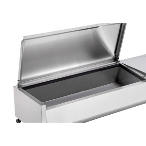 Saladette külmik, mida saab paigaldada roostevabast terasest kaanega - 3 x GN 1/3 + 1 x GN 1/2 - Dynasteel