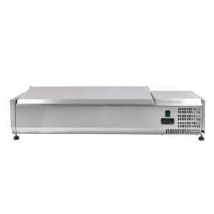 Saladette külmik, mida saab paigaldada roostevabast terasest kaanega - 3 x GN 1/3 + 1 x GN 1/2 - Dynasteel