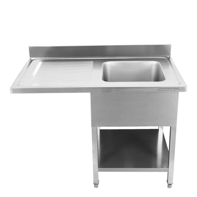 Köögivalamu koos nõudepesumasina, tagaseina ja riiuliga - 1200 x 700 - Kuivatusala vasakul - Dynasteel Köögivalamu koos nõudepesumasina, tagaseina ja riiuliga - 1200 x 700 - Kuivatusala vasakul - Dynasteel