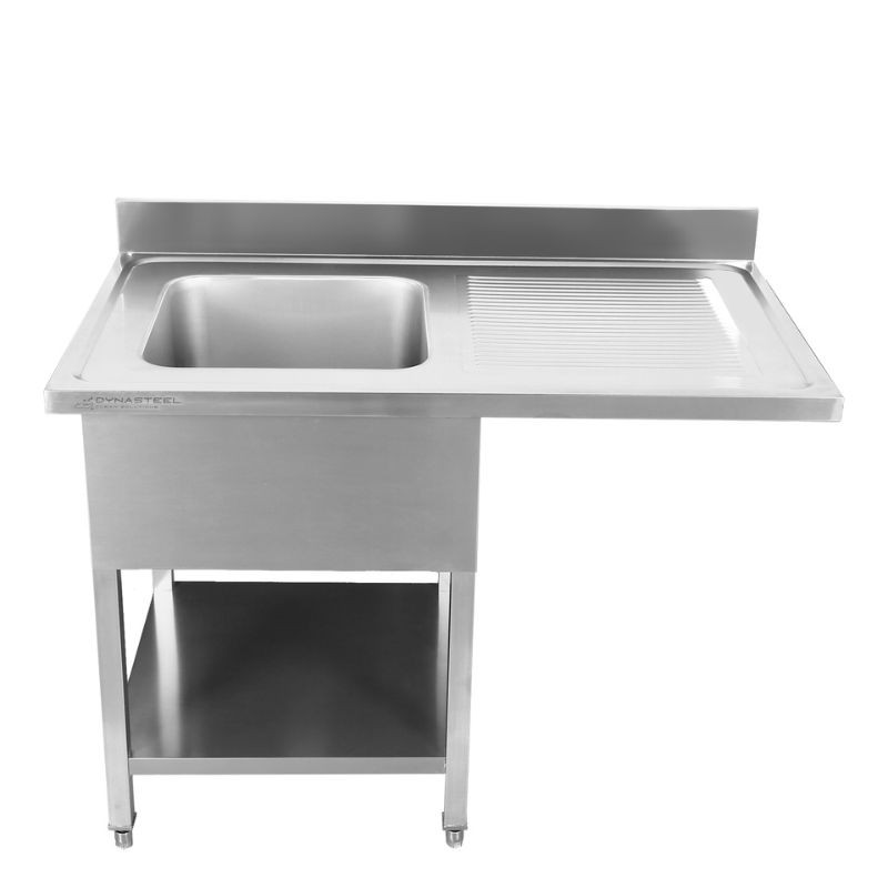 Köögivalamu koos nõudepesumasina, tagaseina ja riiuliga - 1200 x 600 - Nõudekuivatus paremal - Dynasteel Köögivalamu koos nõudepesumasina, tagaseina ja riiuliga - 1200 x 600 - Nõudekuivatus paremal - Dynasteel