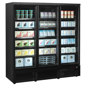 Negatiivne klaasustega külmkapp 3 ust - 1563 L - TEFCOLD