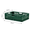 Kokkupandav virnastatav kast 600 x 400 - 36 L - Roheline