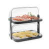 Vitrine Buffet libiseva kaanega - 2 plaati - HENDI