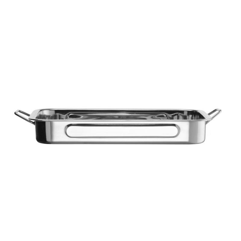 Plat à Four Inox - 38,5 x 27,5 x 6 cm - Marque HENDI - Fourniresto Plat à Four Inox - 38,5 x 27,5 x 6 cm - Marque HENDI - Fourniresto