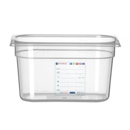 Gastronorm container 1/4 - Brand HENDI - Fourniresto Gastronorm container 1/4 - Brand HENDI - Fourniresto