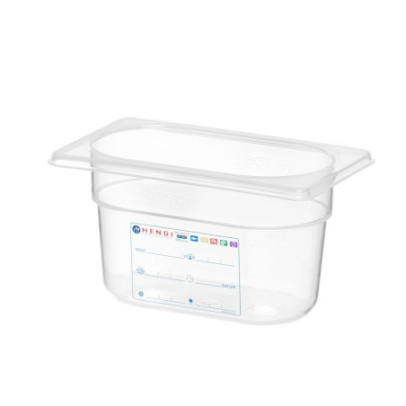 Gastronorm GN 1/9 - 1 L - H 100 mm toiduainete hoiukarp
