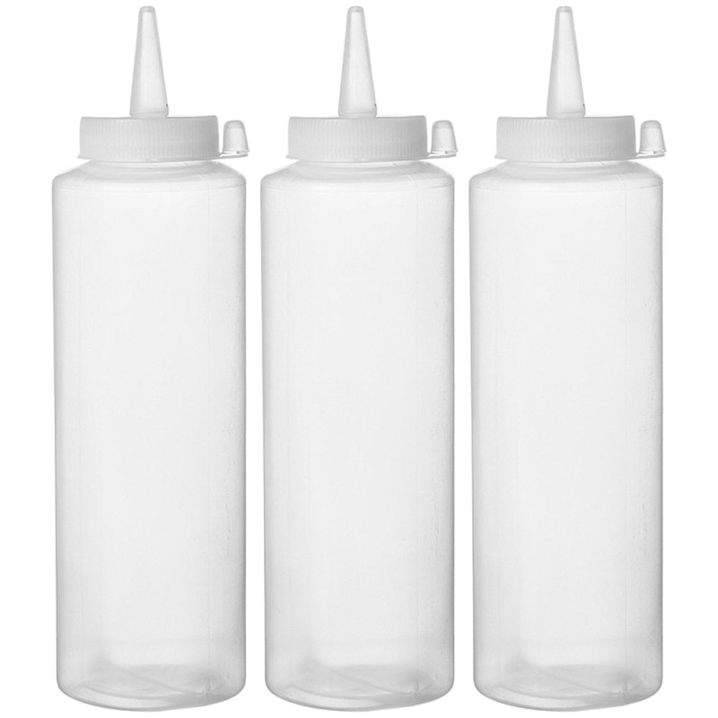 Läbipaistev doseerimispudel - 0,2 L - 3 tk komplekt Läbipaistev doseerimispudel - 0,2 L - 3 tk komplekt