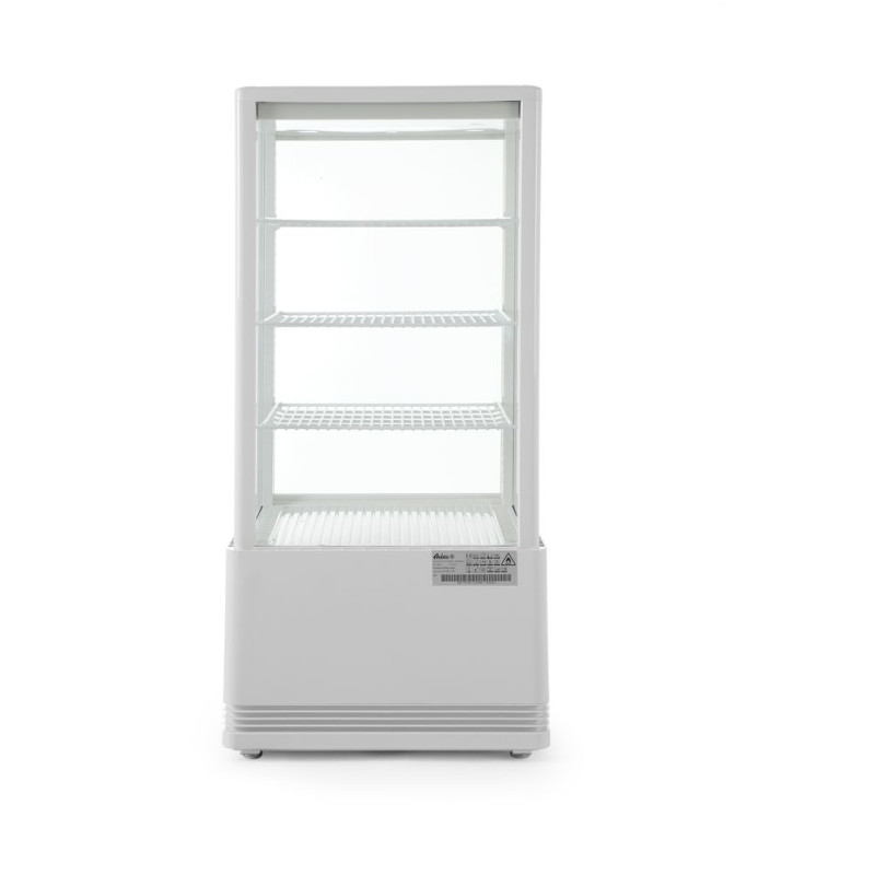 White Refrigerated Display Case with 4 Glass Sides - 78 liters White Refrigerated Display Case with 4 Glass Sides - 78 liters