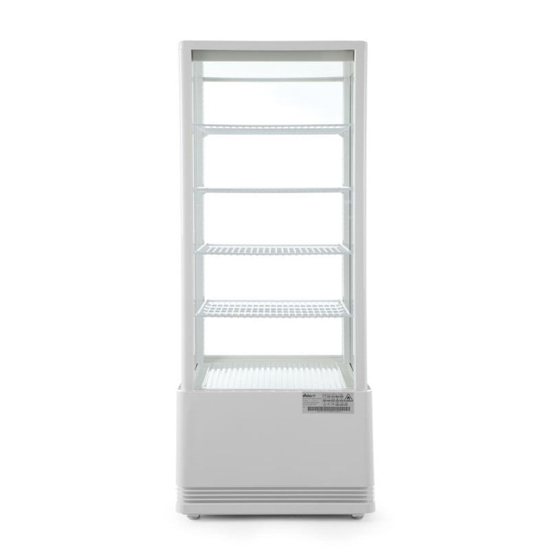 Vitrine Réfrigérée Blanche 4 Faces Vitrées - 98 litres Vitrine Réfrigérée Blanche 4 Faces Vitrées - 98 litres