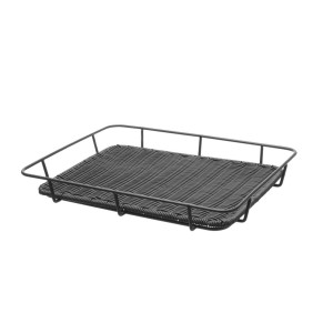 Leivakorv musta roostevabast terasest servaga - 400 x 300 mm