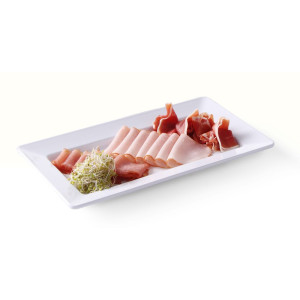 Nelikantne melamiinist alusplaat - 360 x 205 mm