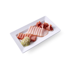 Nelikantne melamiinist alusplaat - 360 x 205 mm